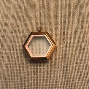 Origami Owl Rose Gold Hexagon Locket